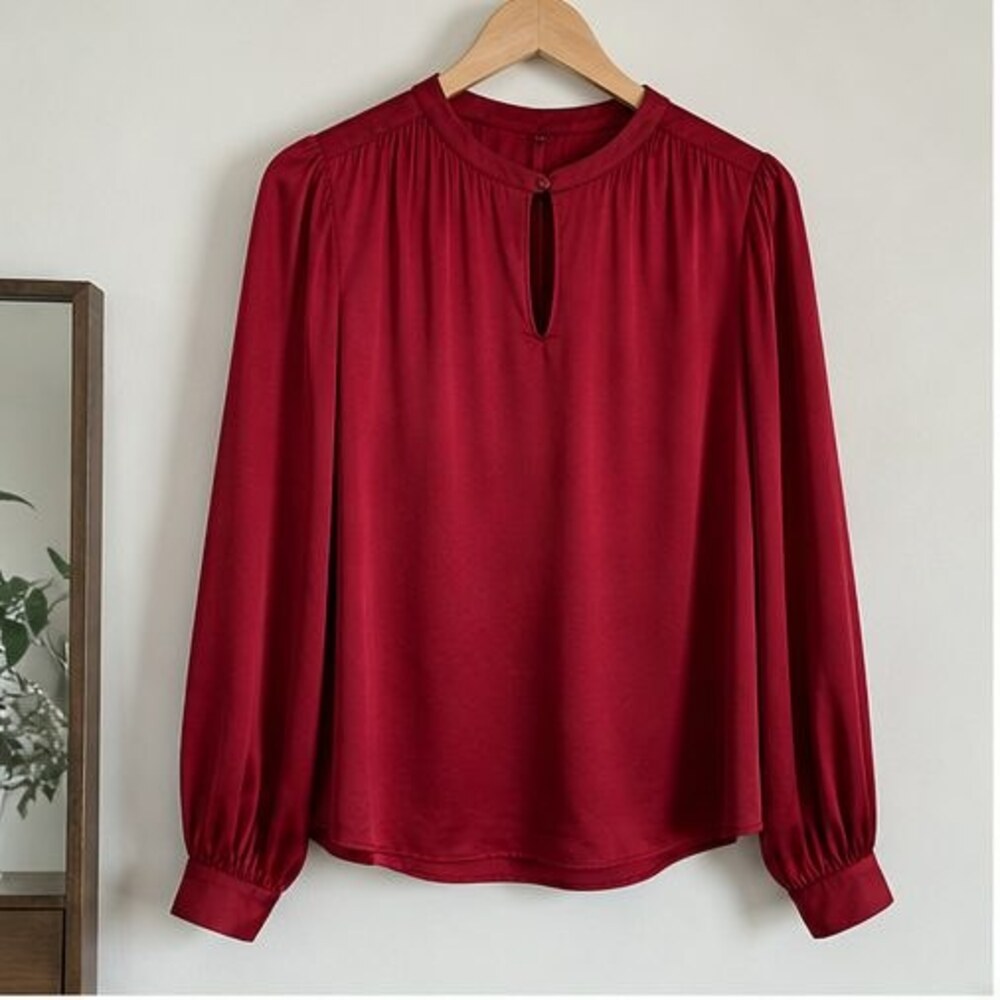 Camel Button Blouse